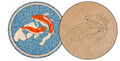 Koi Fish 16" Circle with Pattern (pre-drilled for hanging kit)