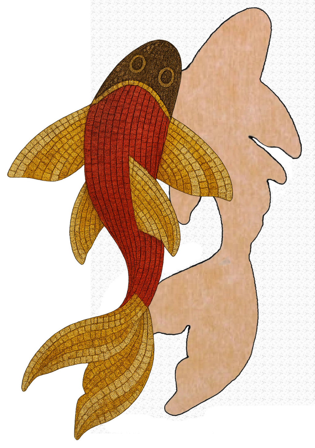 Koi Fish  35"&12" sizes (pre-drilled for hanging kit)