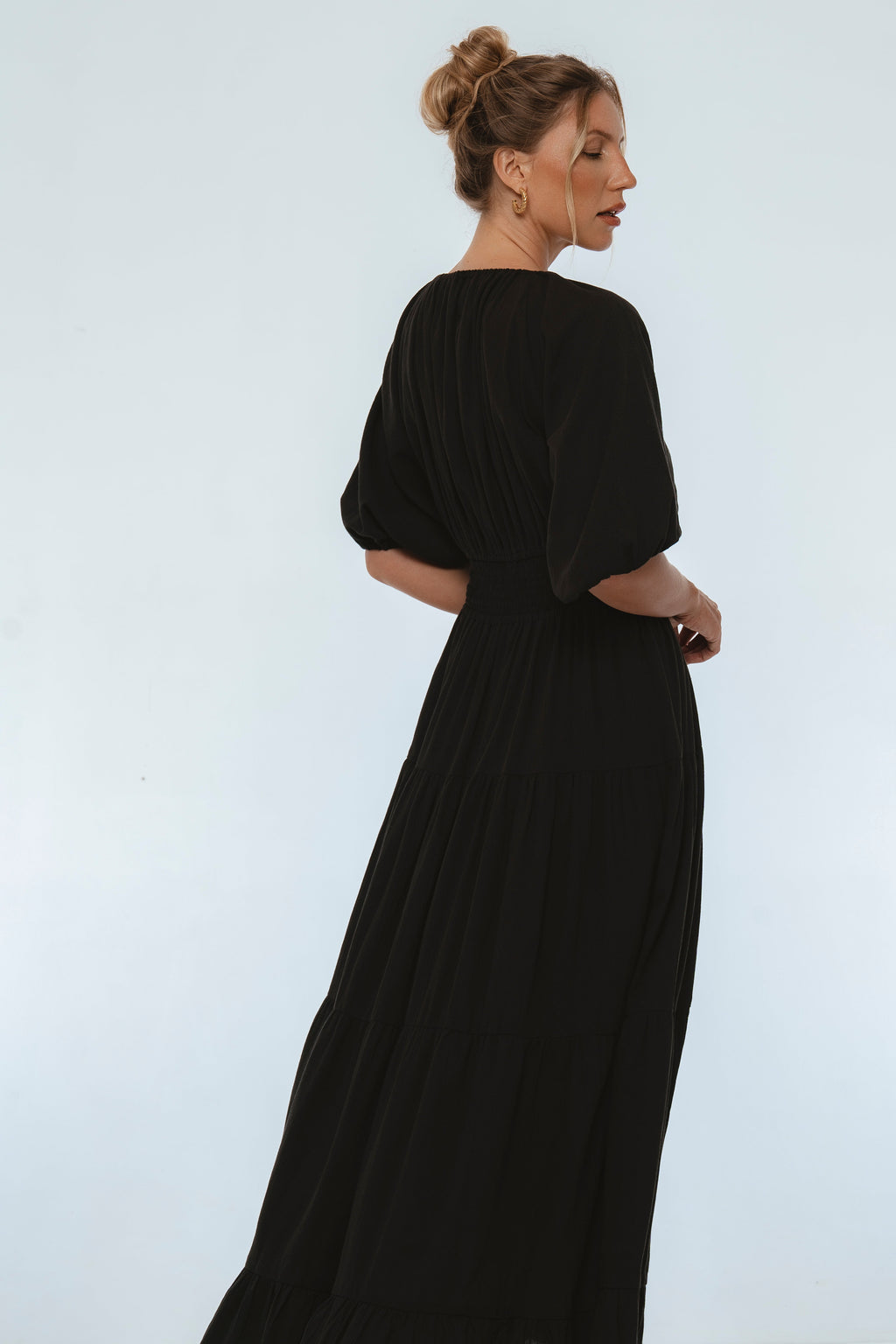 Lucienne Smocked Linen Maxi Dress