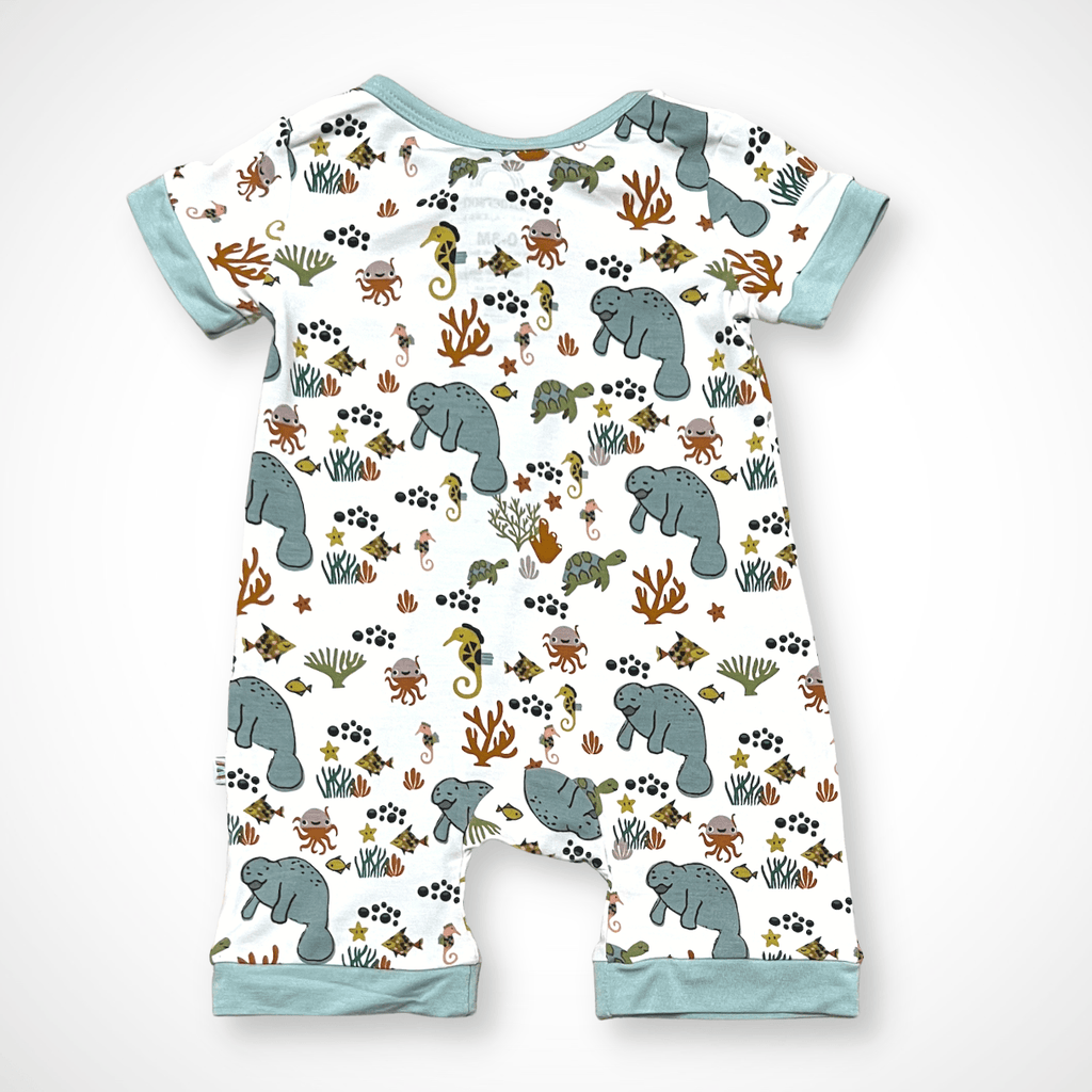 Manatee Shorty Romper | Bamboo