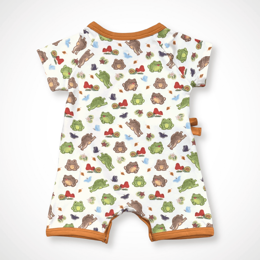 Frog Kimono Shorty Romper | Organic Pima Cotton