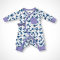 Orca Kimono Long Sleeve Romper | Organic Pima Cotton