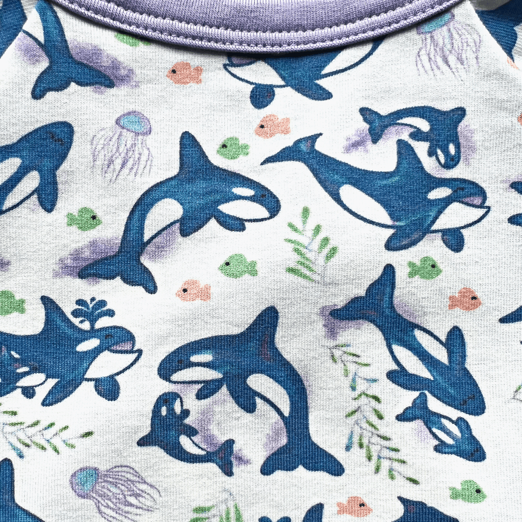 Orca Kimono Shorty Romper | Organic Pima Cotton