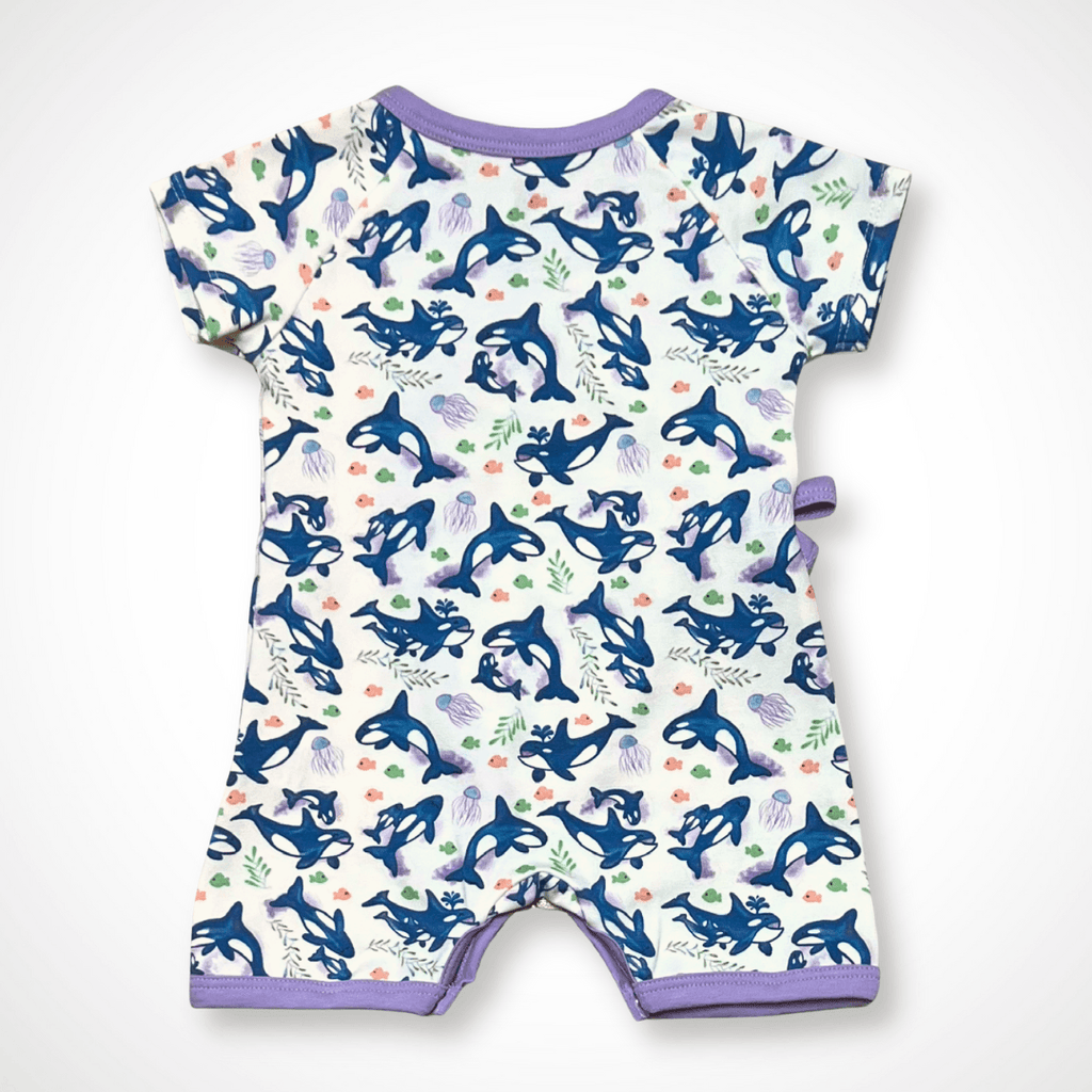 Orca Kimono Shorty Romper | Organic Pima Cotton