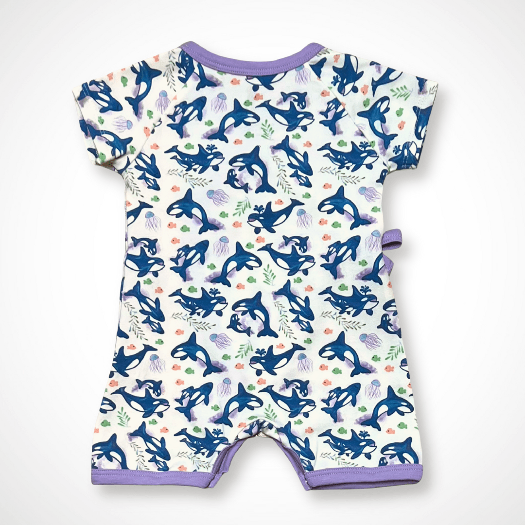 Orca Kimono Shorty Romper | Organic Pima Cotton