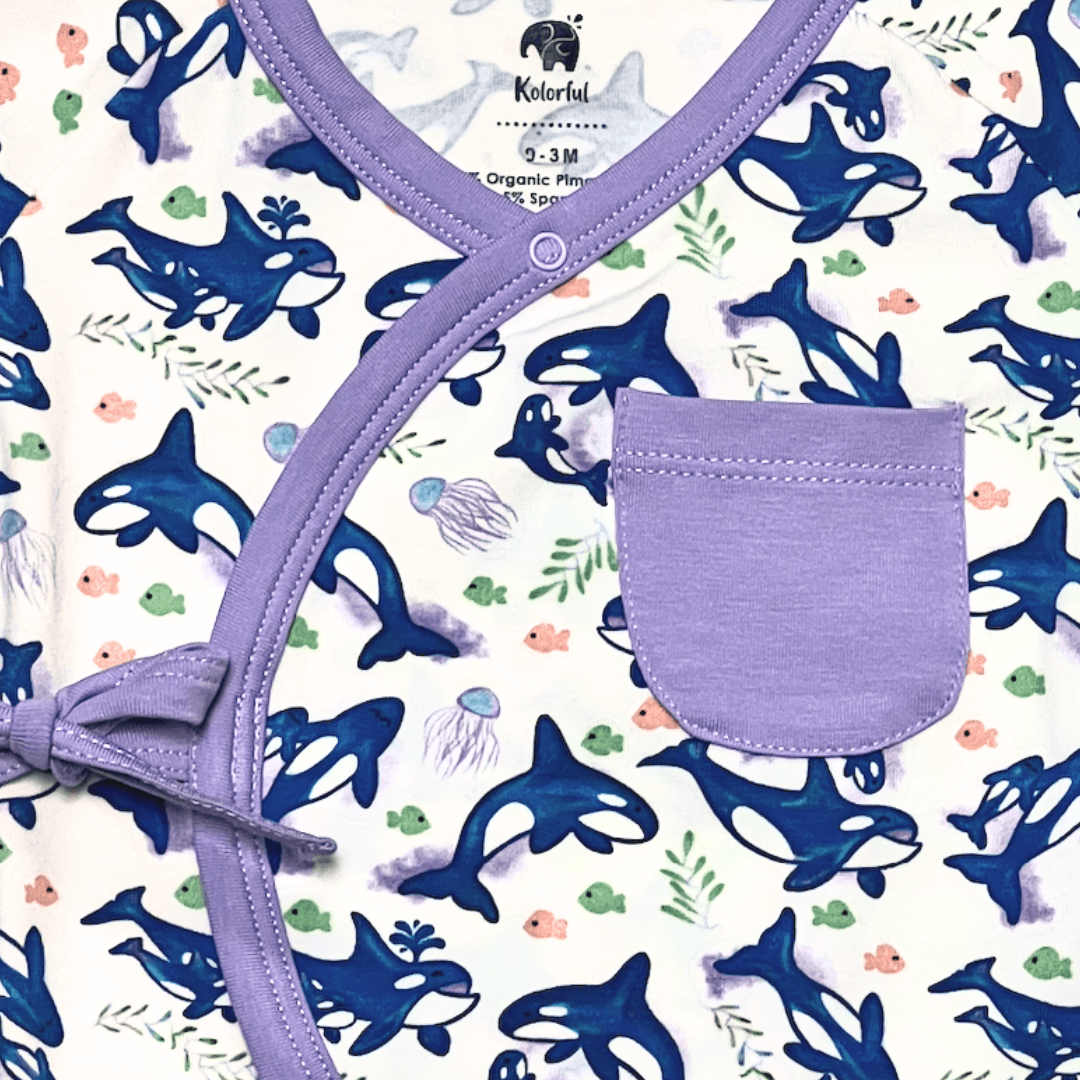Orca Kimono Shorty Romper | Organic Pima Cotton