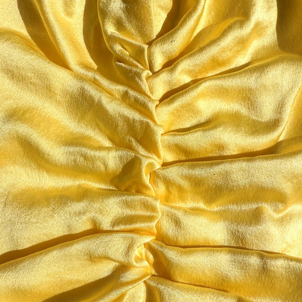 Organic Silk Hair Bonnet Sunshine Yellow