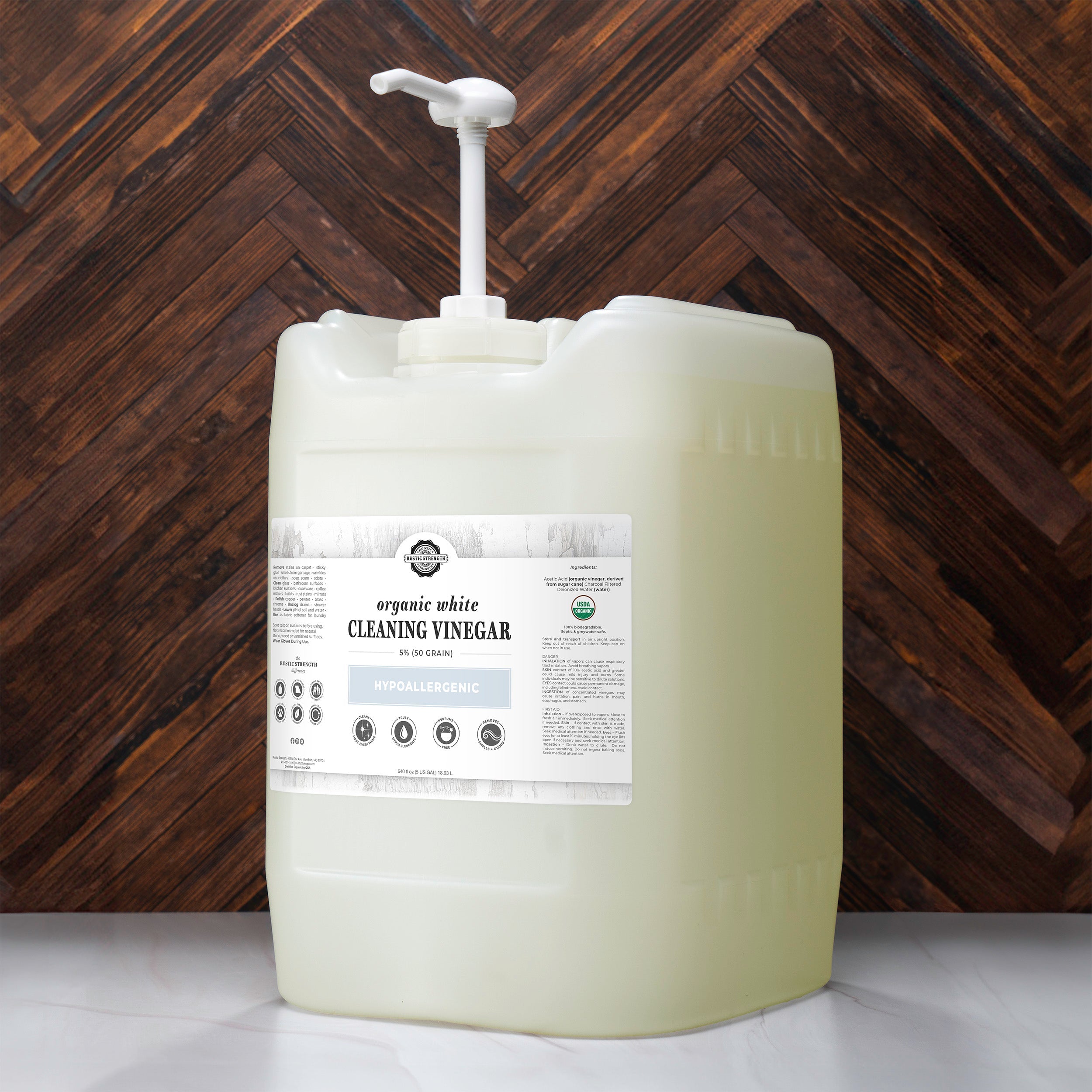 Organic White Cleaning Vinegar | 5% (50 grain)