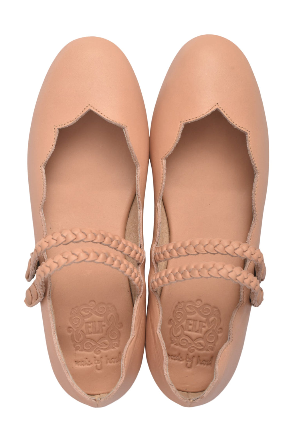 Prima Scalloped Leather Ballet Flats