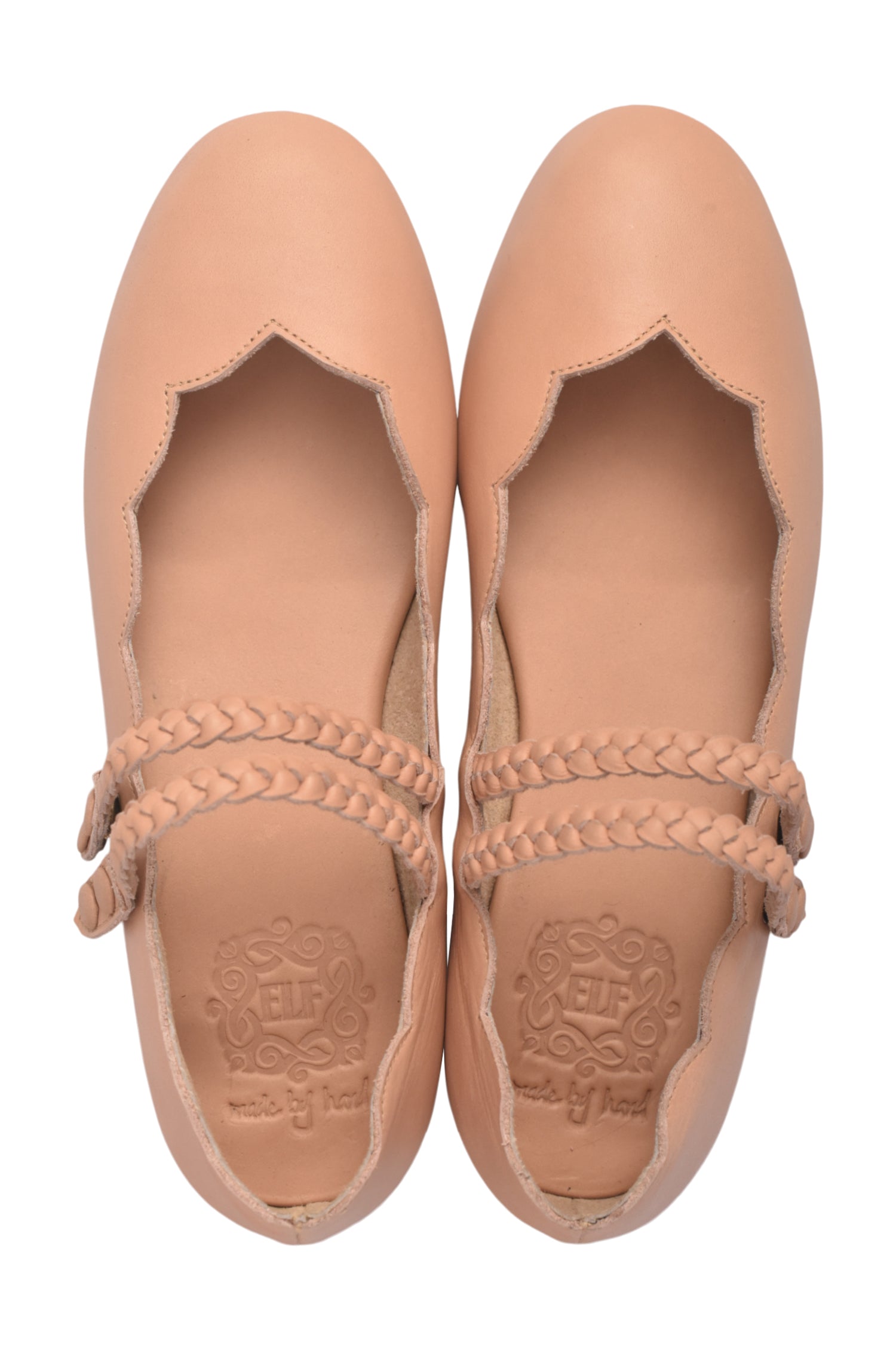 Prima Scalloped Leather Ballet Flats