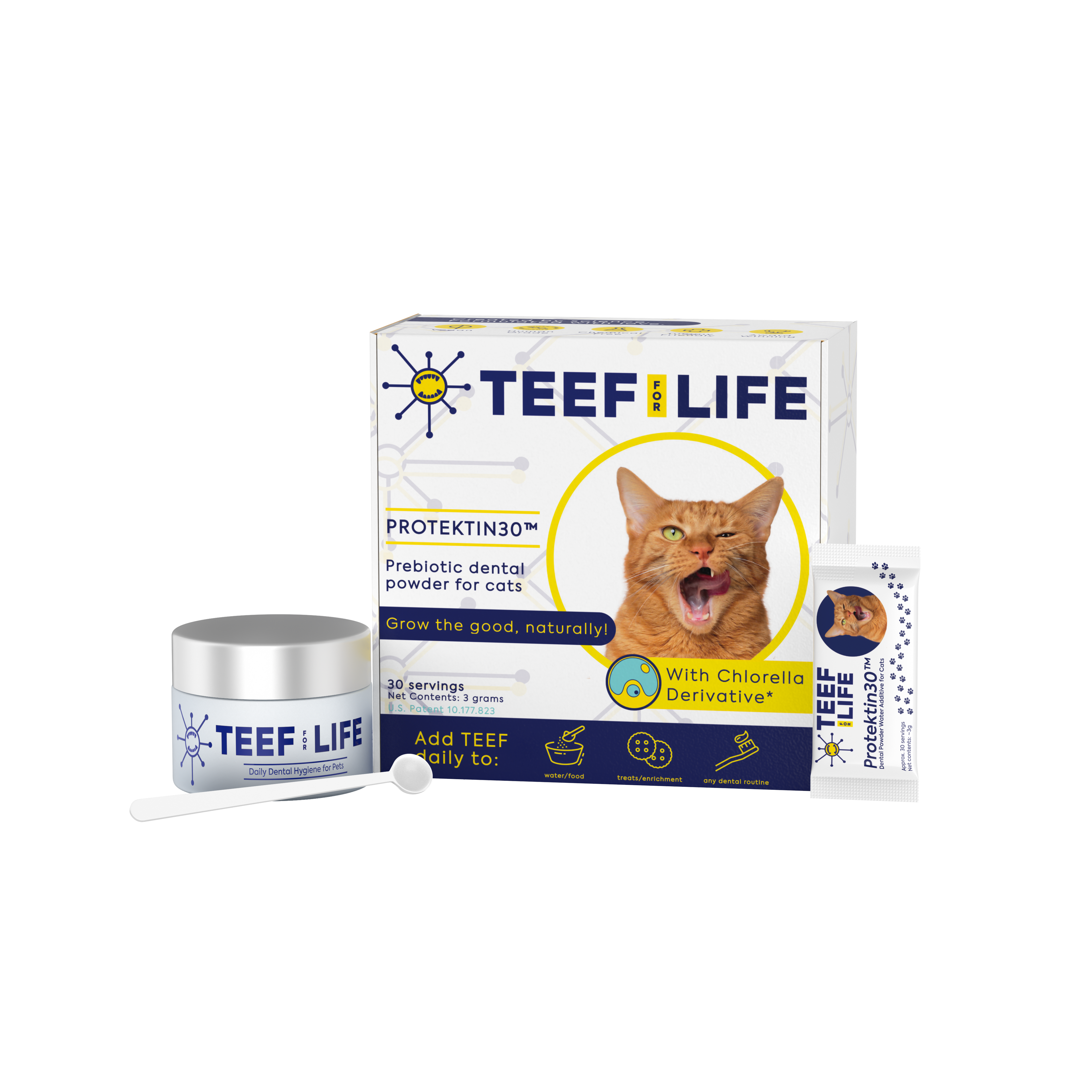 Dental Kits: Protektin30™ - Prebiotic Dental Powder for cats