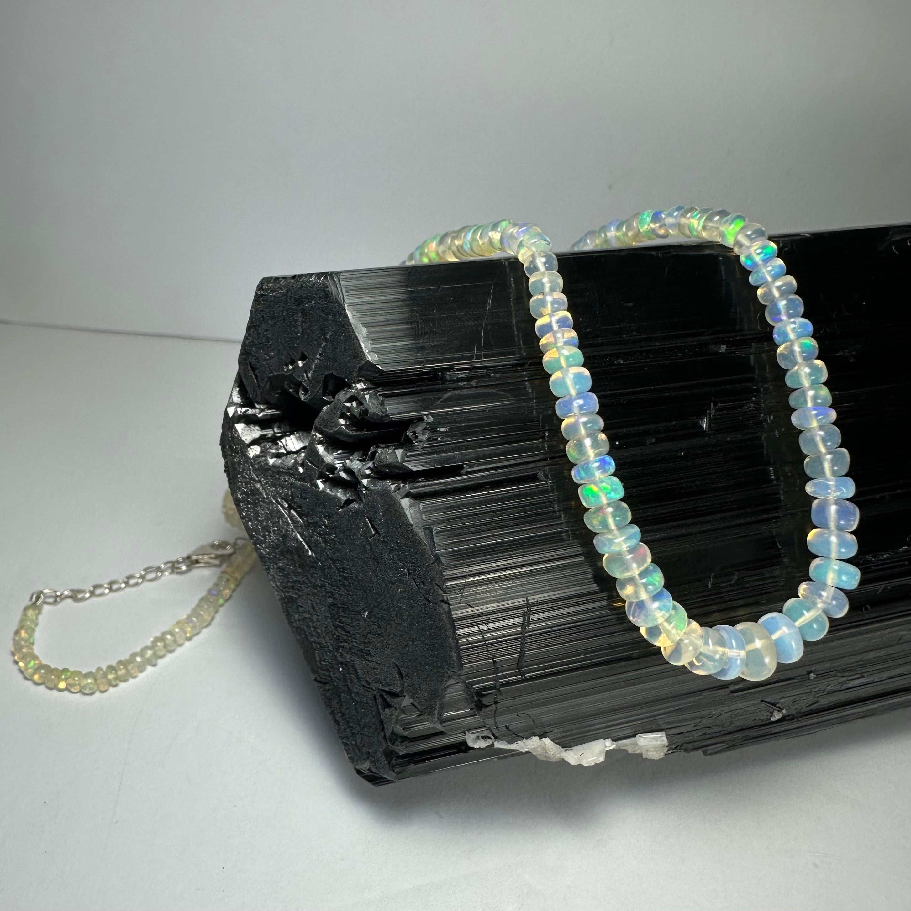 Welo Opal Graduated Bead Necklace Ethiopia