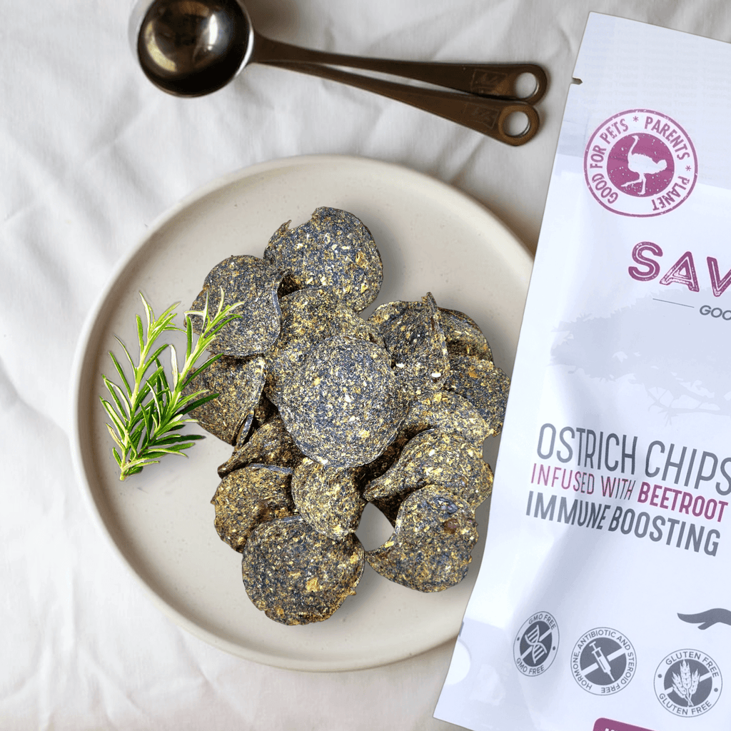 Ostrich Chips with Beetroot (2.5oz): The Flavorful, Immune System Supporting Treat for Dogs