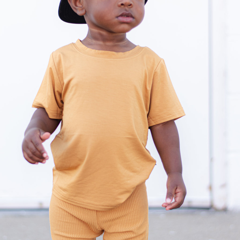BAMBOO BASIC TEE- Honey Mustard