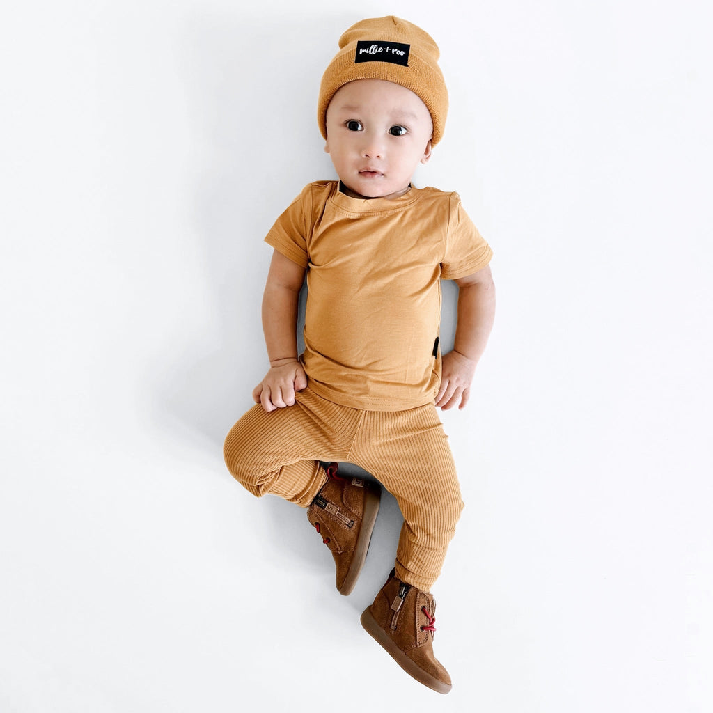 BAMBOO BASIC TEE- Honey Mustard