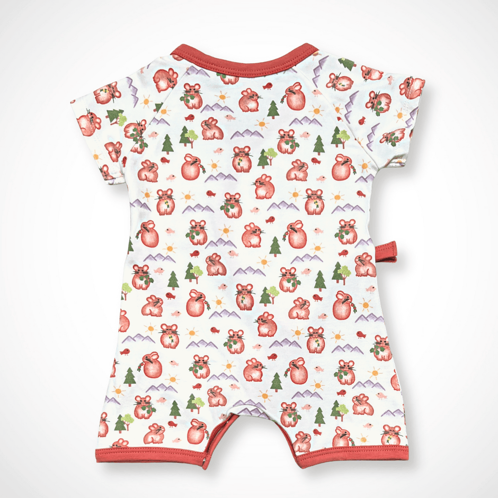 Pika Kimono Shorty Romper | Organic Pima Cotton