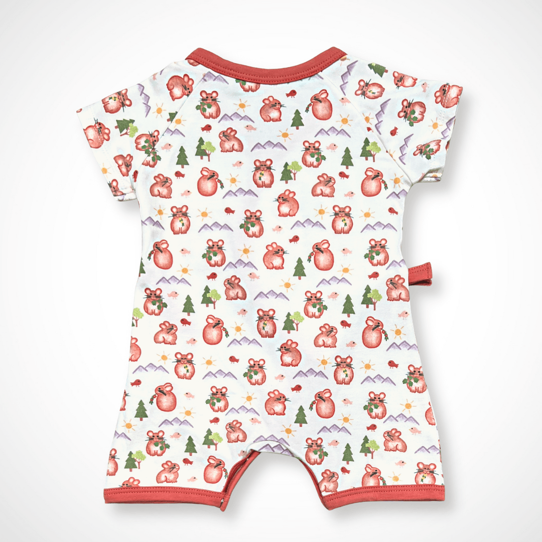 Pika Kimono Shorty Romper | Organic Pima Cotton