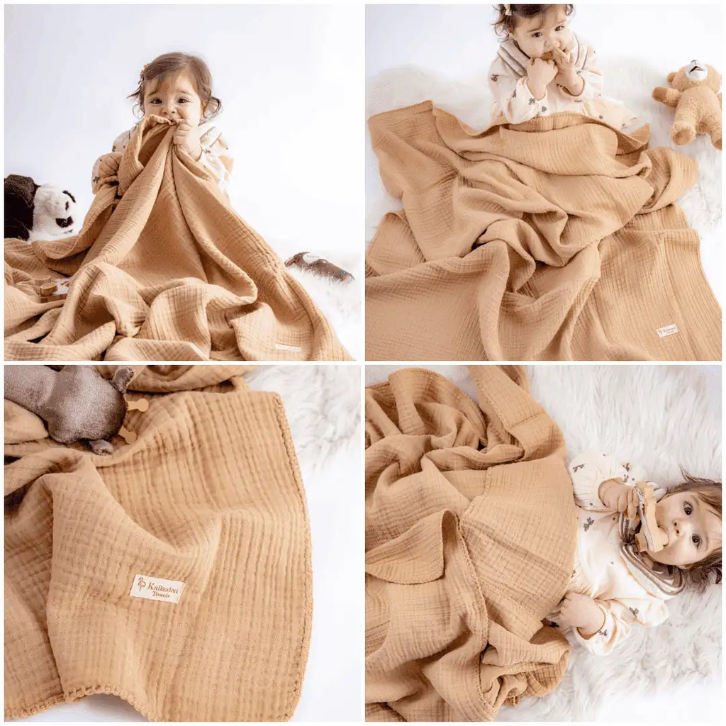 Quilted 4 Layers Muslin Blanket
