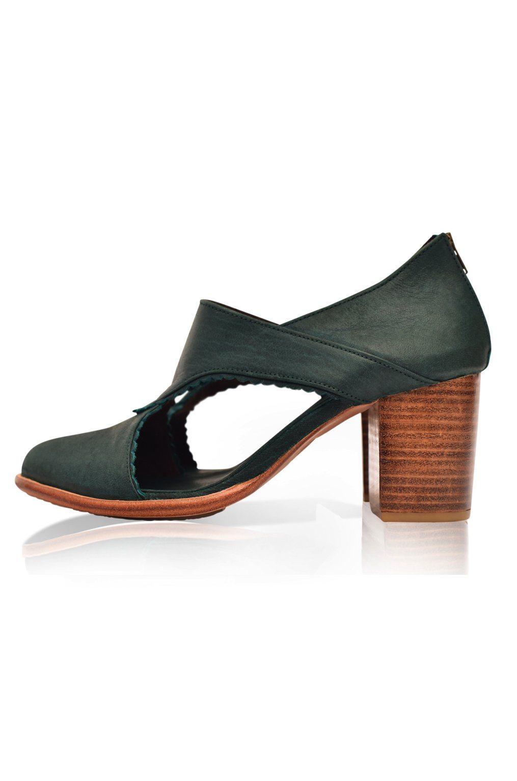 Rain Kiss Leather Heel Booties