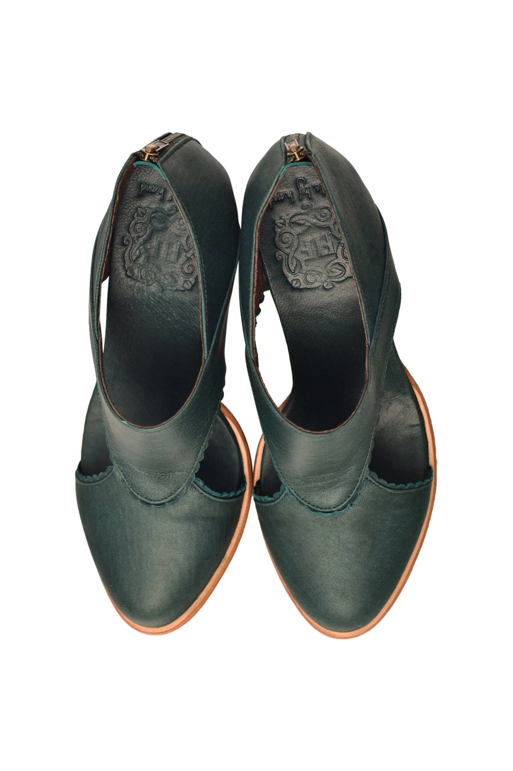 Rain Kiss Leather Heel Booties