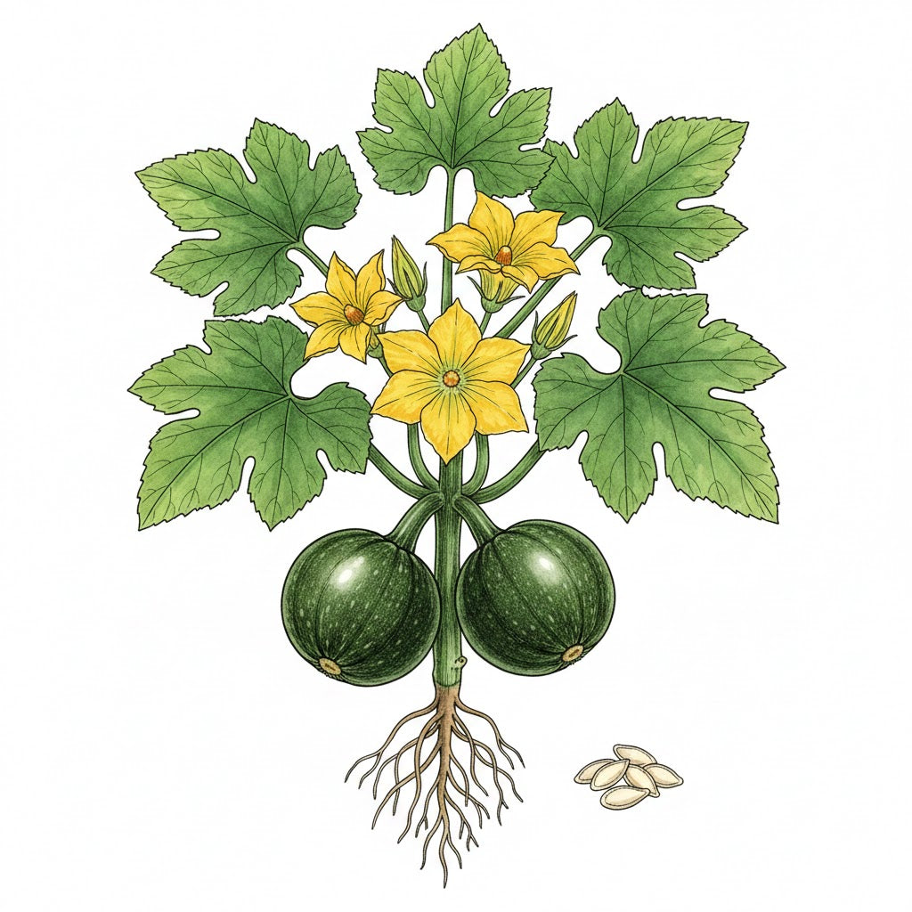 SQUASH Seeds, Zucchini Round