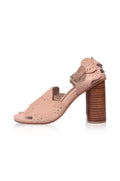 Sakura Block Heel Leather Sandals (Sz. 7)