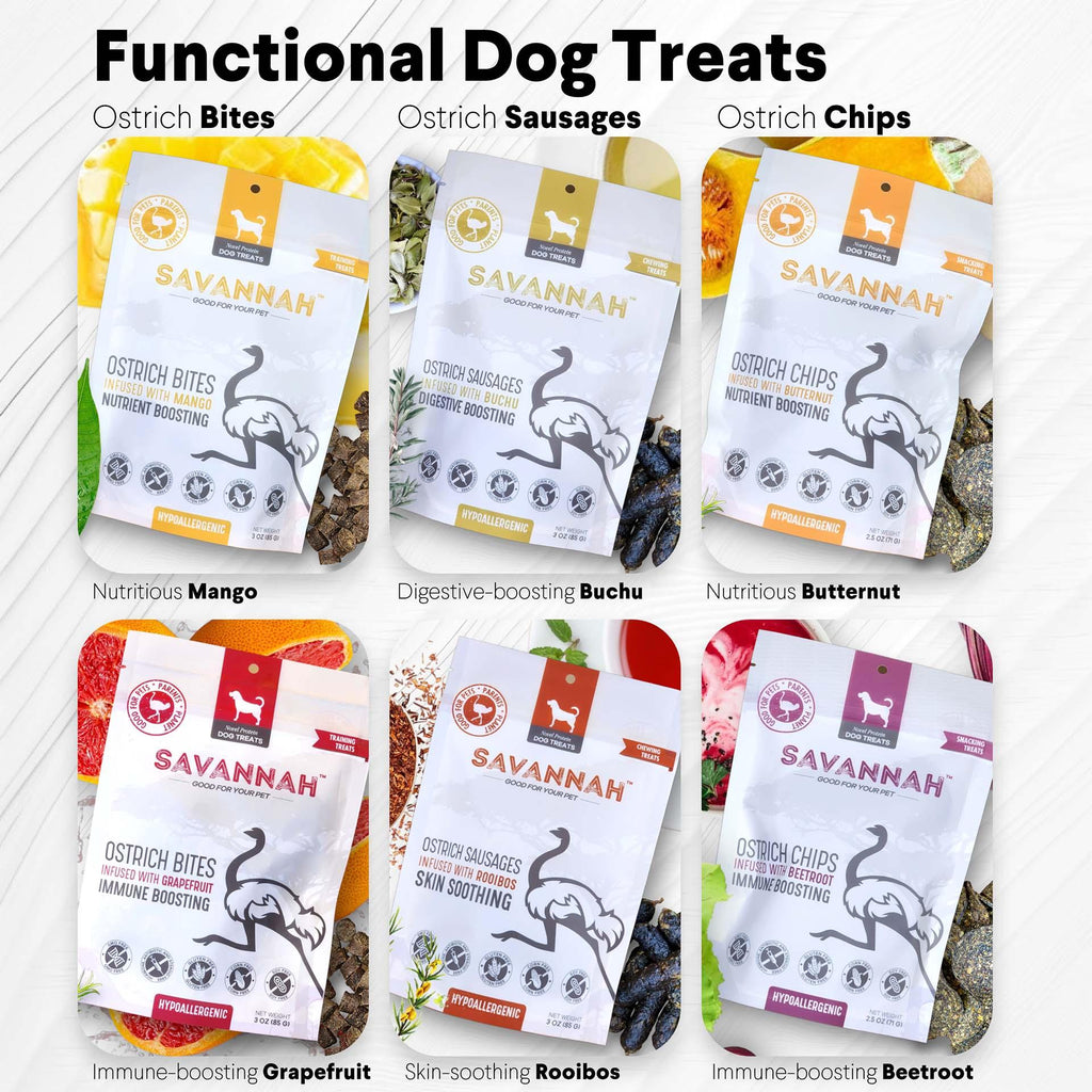 Ostrich Bites with Mango (3oz): The Tropical, Nutrient-Rich Treat for Dogs