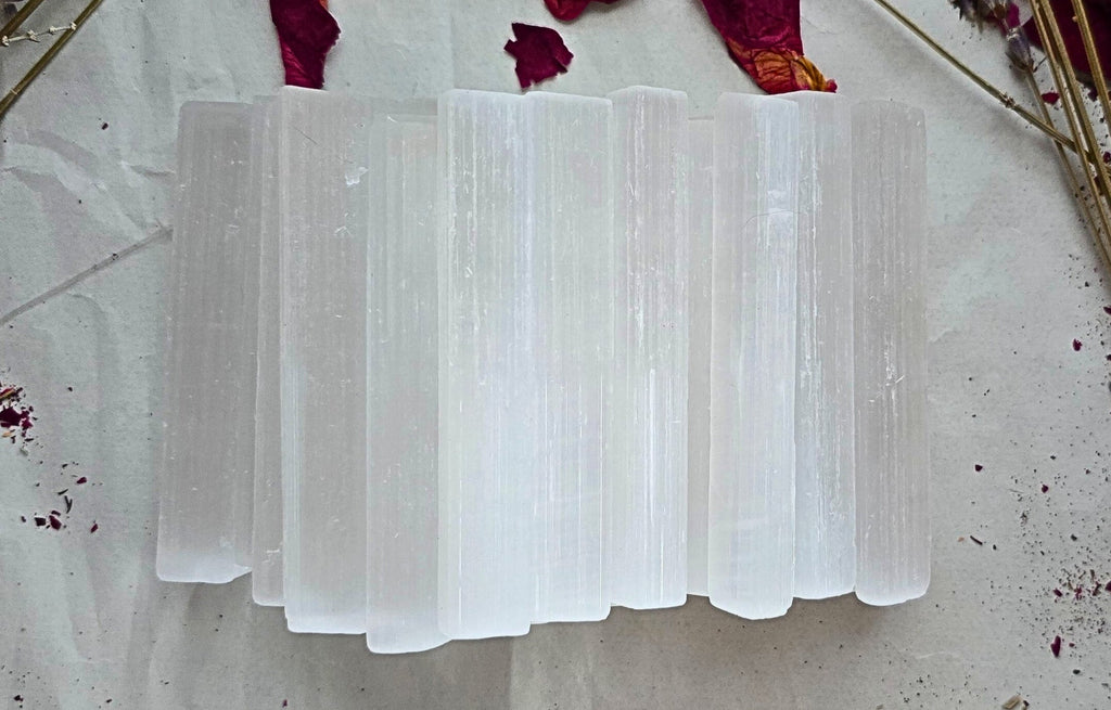 Bulk Natural 3" Selenite Wands