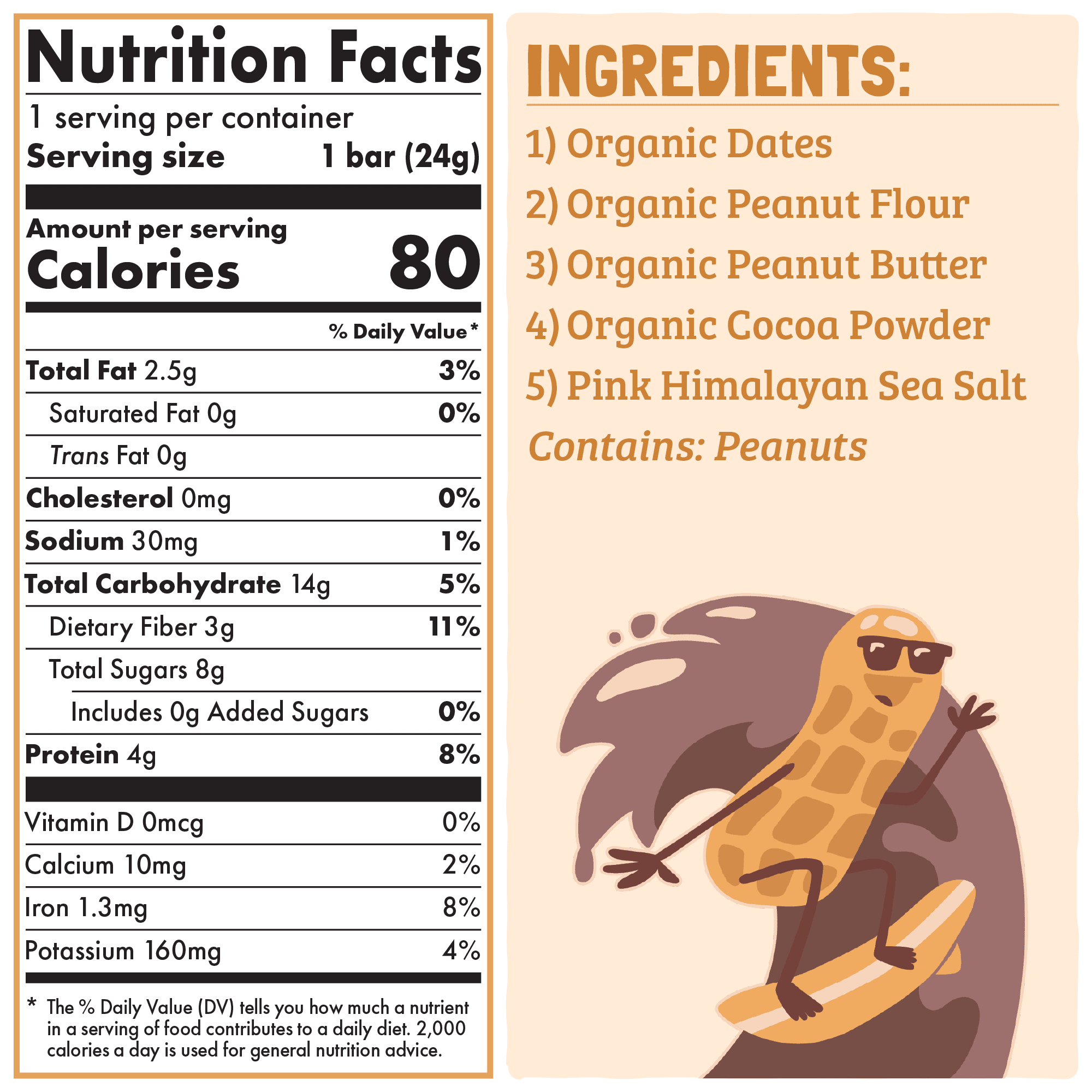 Skout Organic Chocolate Peanut Butter Kids Bar
