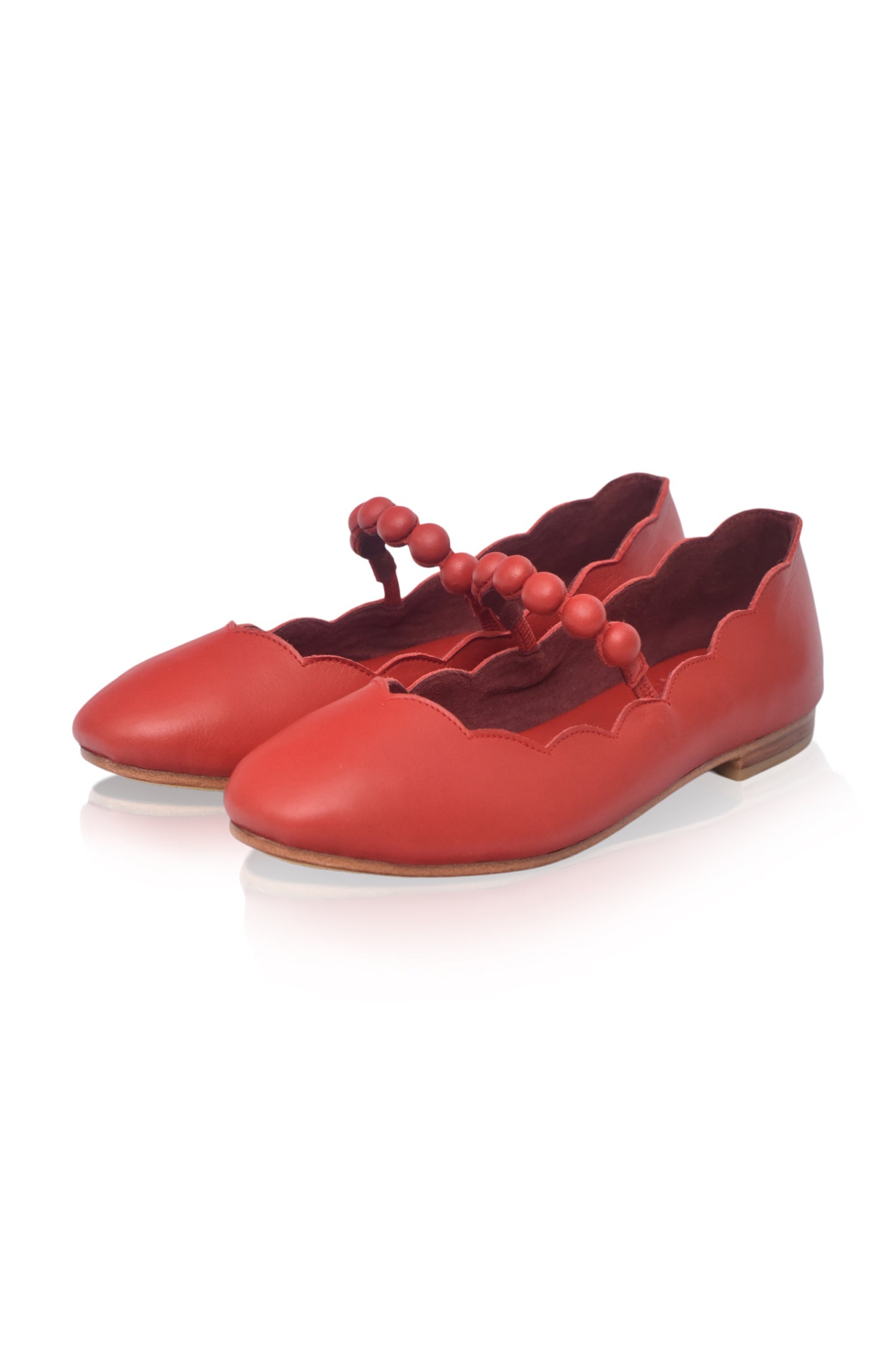 Solea Scalloped Mary Jane Flats