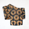 Raffia Shibori Table Runner - Turtle Pattern - Indigo
