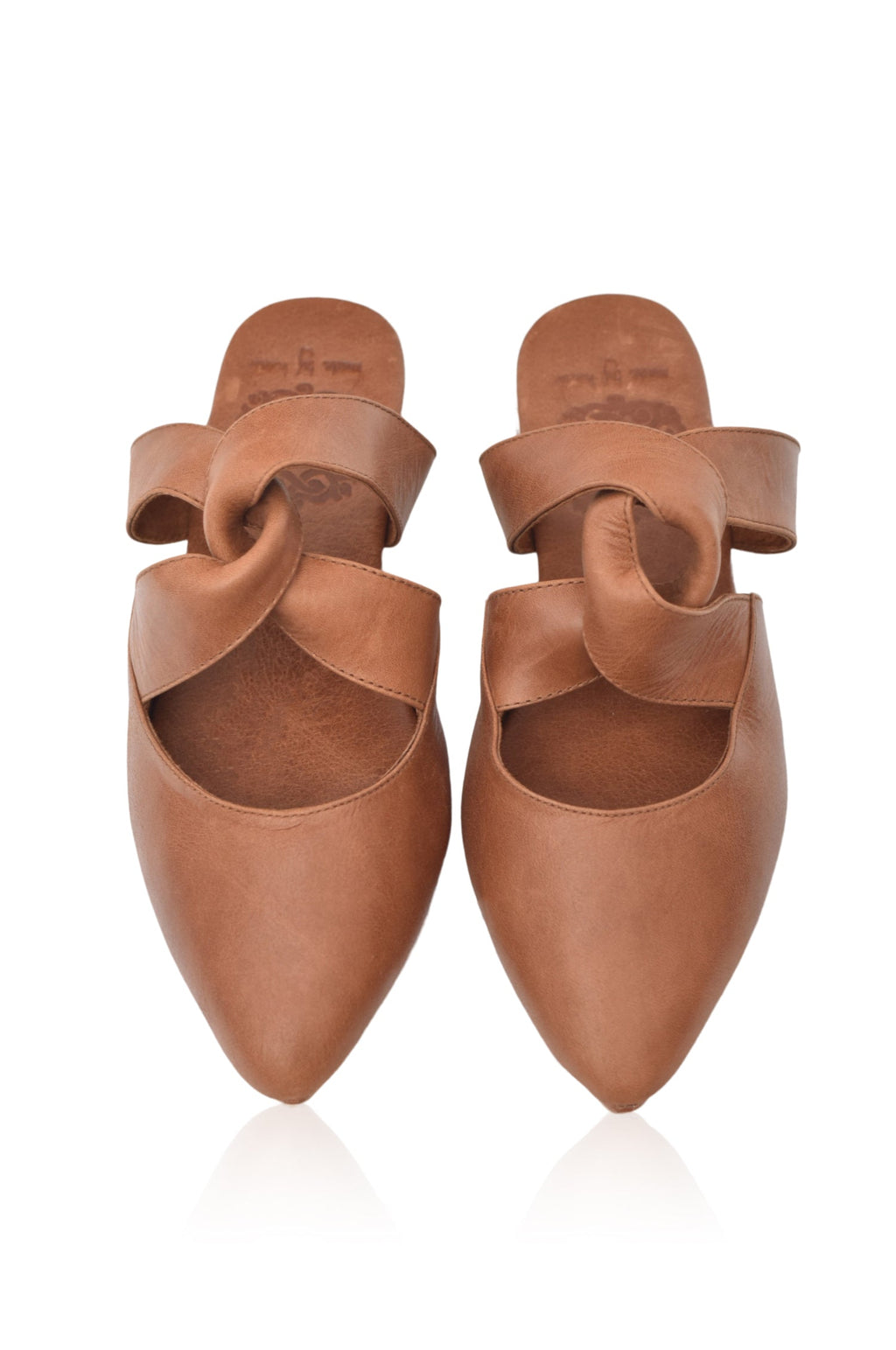 Taj Mahal Pointy Toe Leather Mules