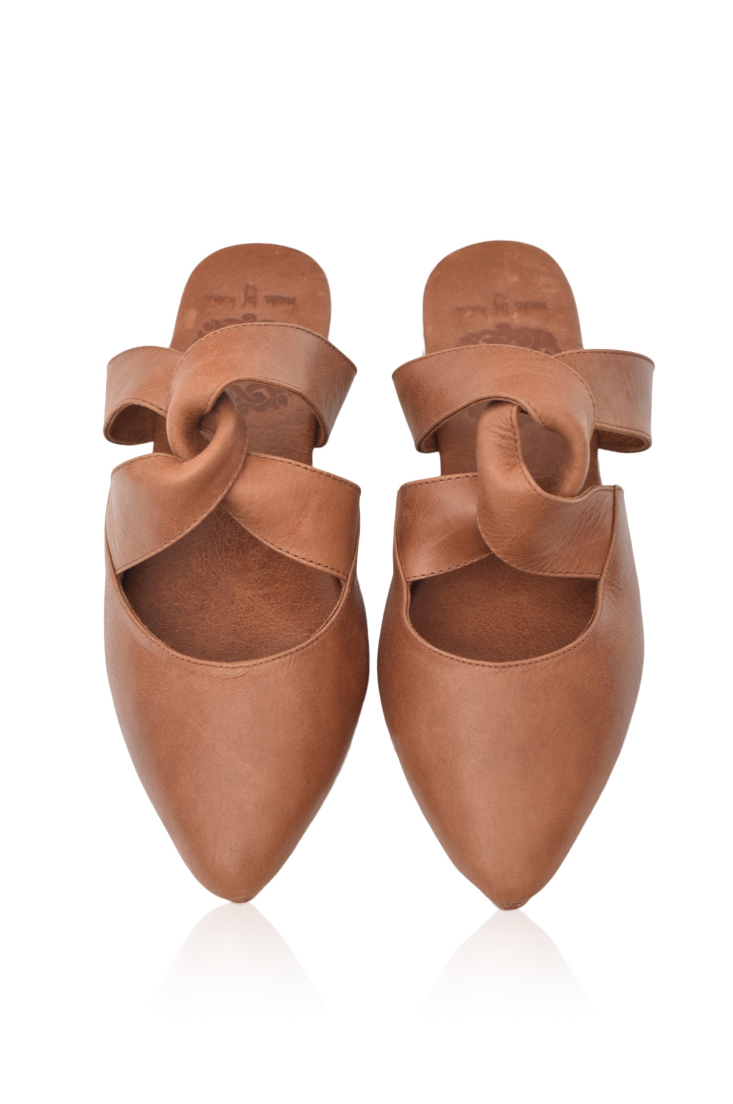 Taj Mahal Pointy Toe Leather Mules