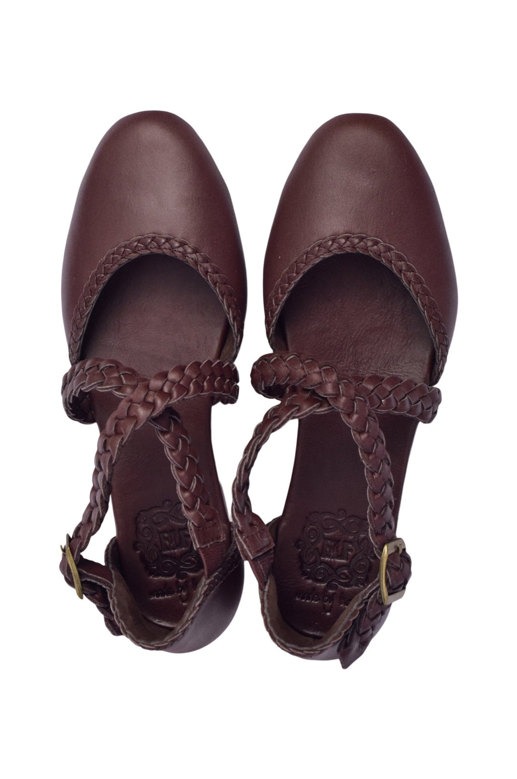 Tallulah Braided Criss-Cross Leather Flats