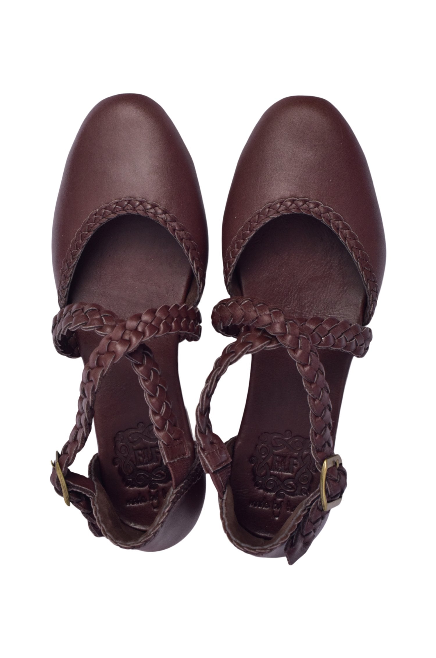 Tallulah Braided Criss-Cross Leather Flats
