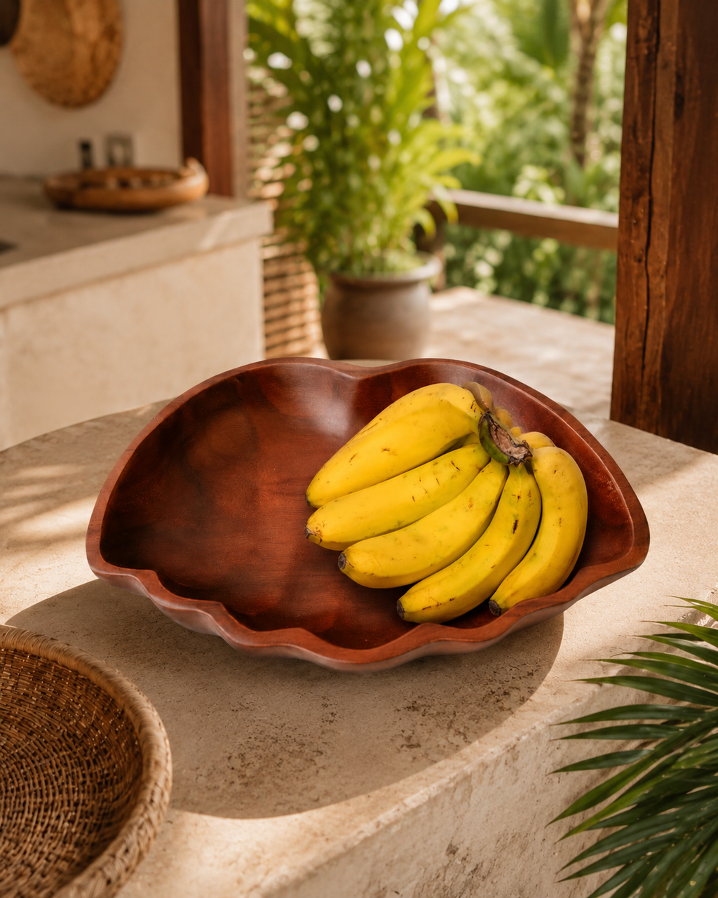 Teak Fruit Bowl