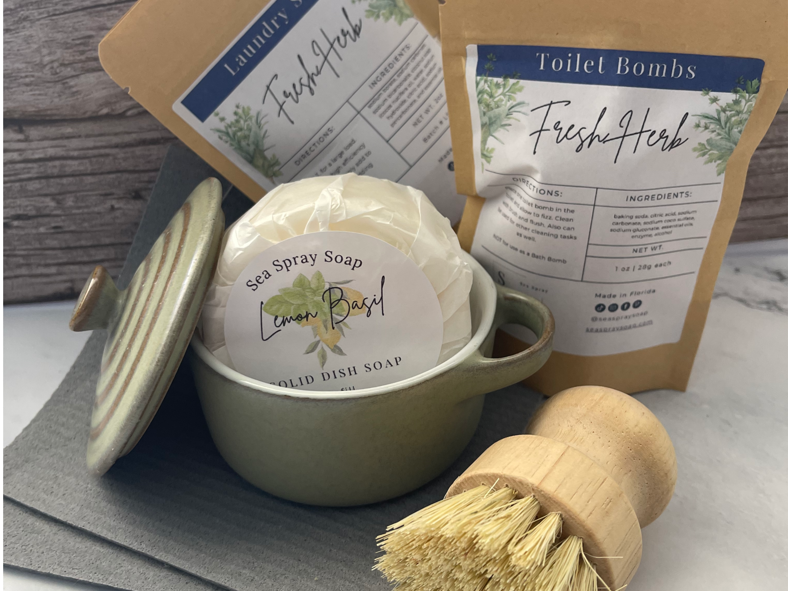 Zero Waste Essentials Starter Bundle - Complete Home Cleaning Kit