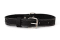 Traditional Black Leather Dog Collar