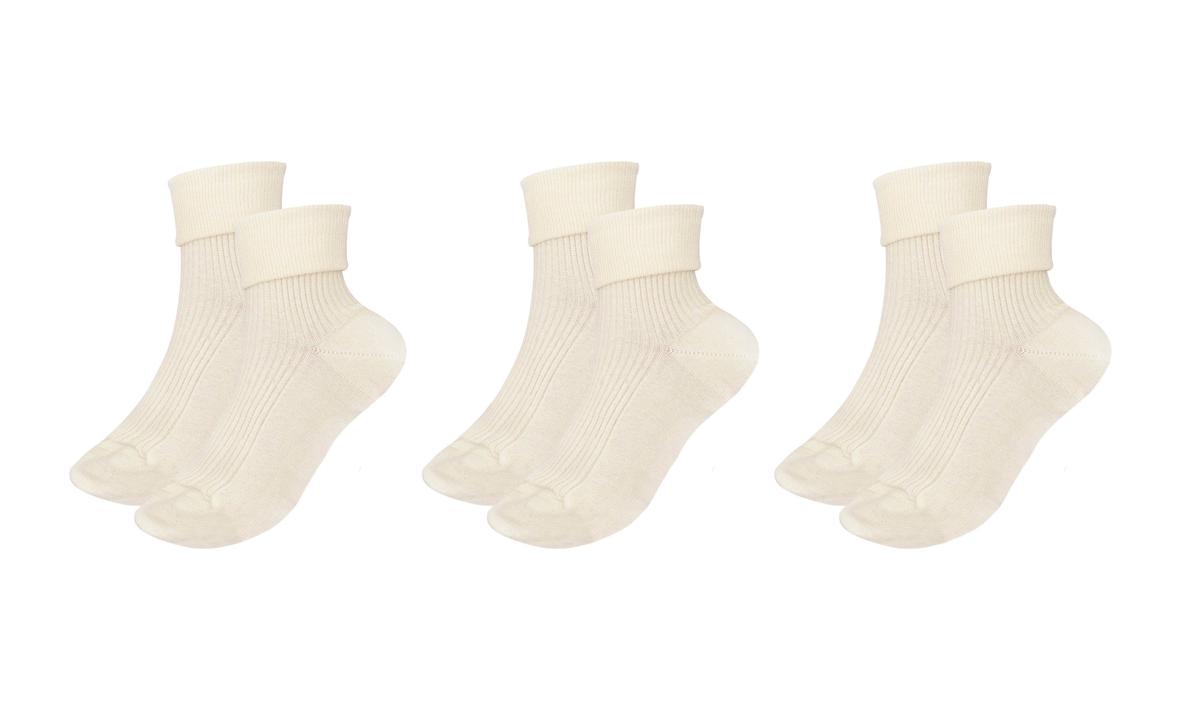 tittimitti® 100% Organic Combed Cotton Luxury Women's Socks 3-Pack. Made in Italy.