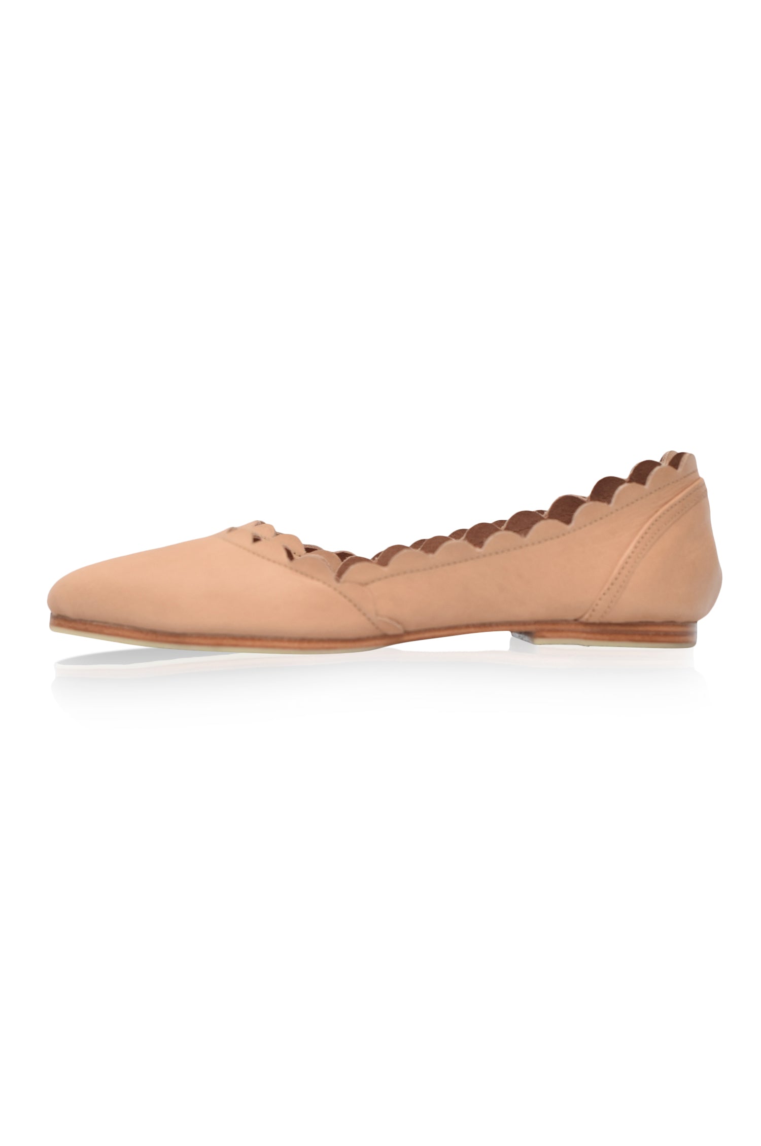 Valentina Scalloped Pointed Toe Flats