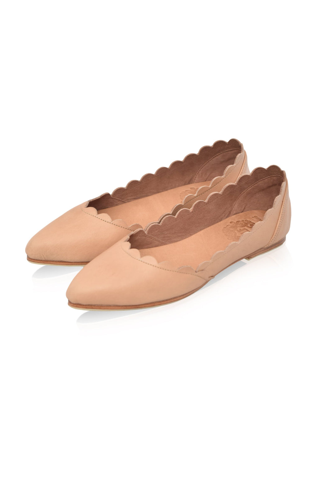 Valentina Scalloped Pointed Toe Flats