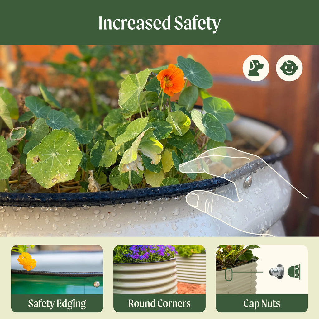 17" Tall 6 In 1 Medium Modular Metal Raised Garden Bed Kit