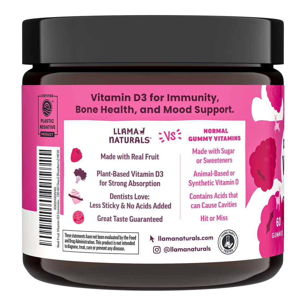 Vitamin D3 Gummies, Raspberry (60 ct)