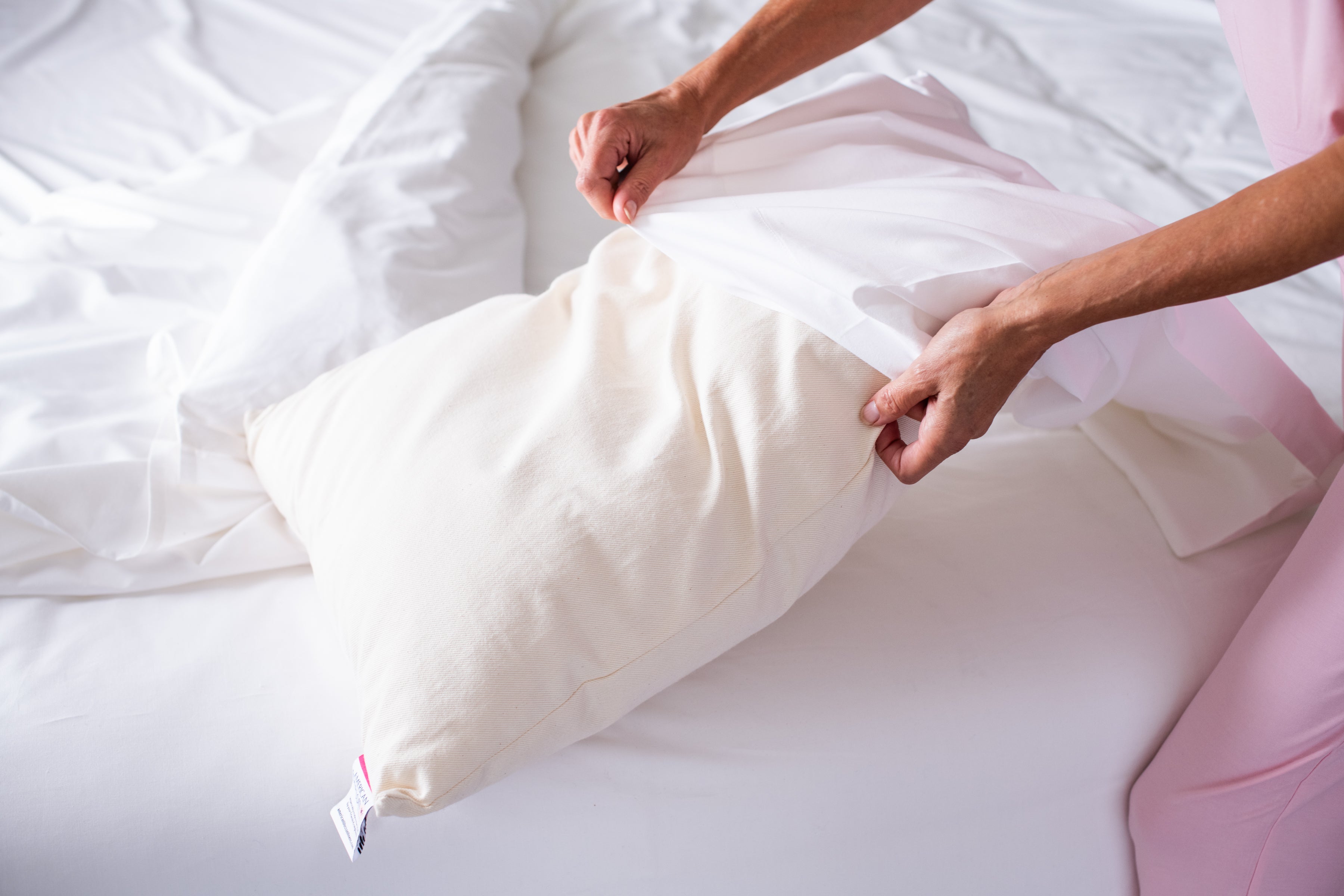 Natural Cotton Pillow With Wool Filling