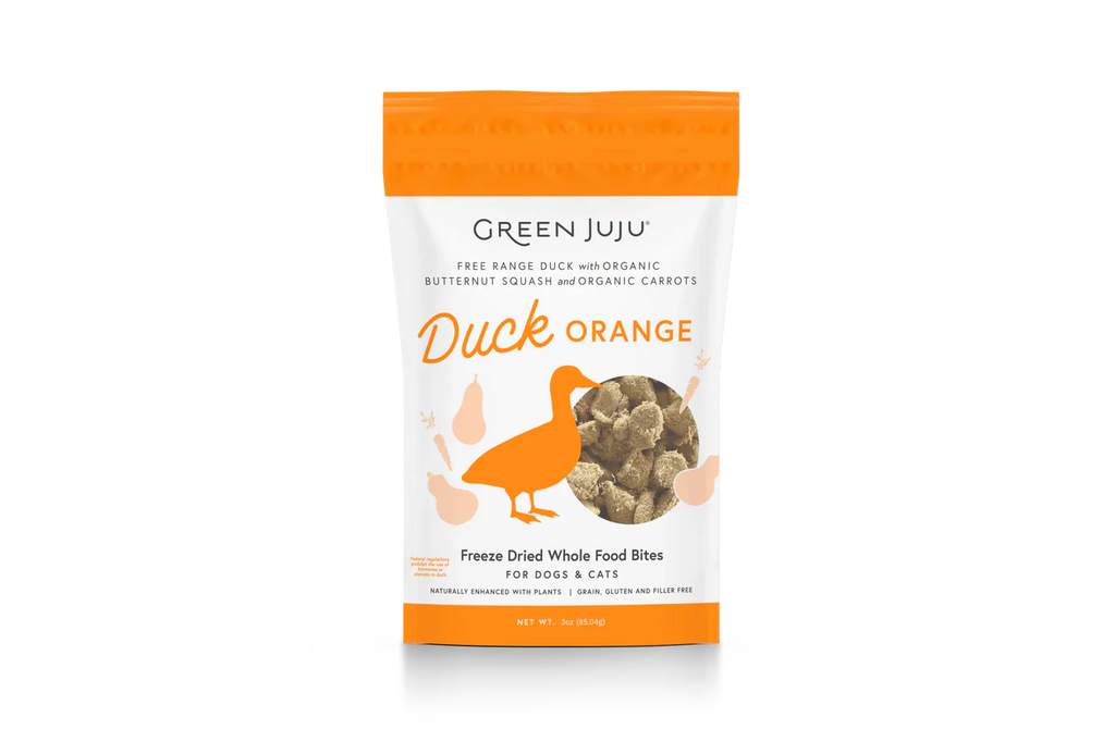 Green Juju Freeze Dried Duck Orange Whole Food Bites (3OZ)