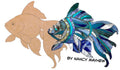 Goldfish Mosaic Backer 24"with Pattern (pre-drilled for hanging kit)