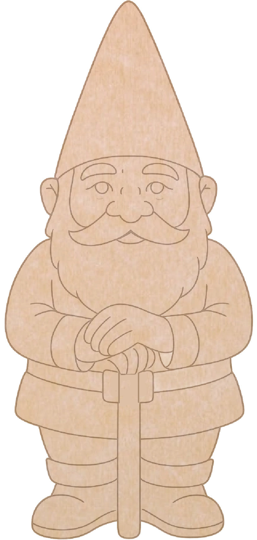 Gnome with Pattern 12"  (pre-drilled for hanging kit and stakeable kit)