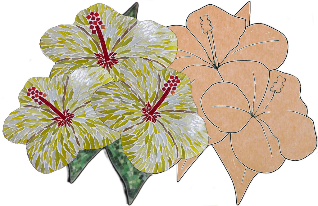 Hibiscus with Pattern 18"x18" x 1/2"