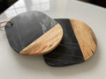 Black Marble & Wood Cheese Board