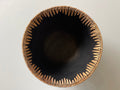 Terra-Cotta Bowl w/ Rattan Stitching